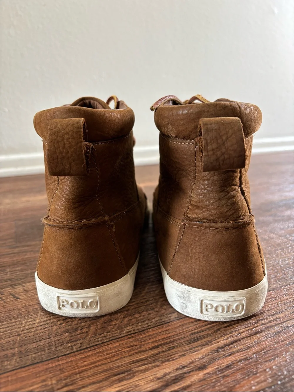 Polo Ralph Lauren Travis/Tedd Chukka Boots Brown Leather High Top Sneaker 11D